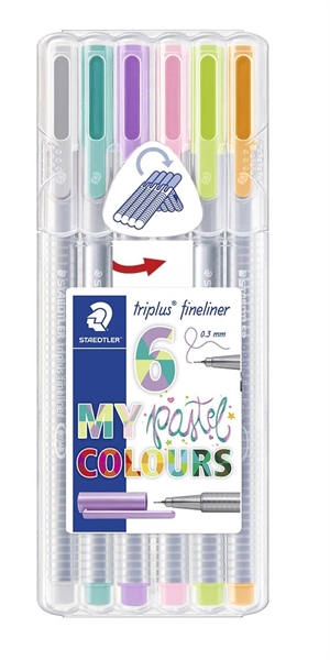 Staedtler Fineliner Triplus 0,3 mm Pasztell készlet (6)